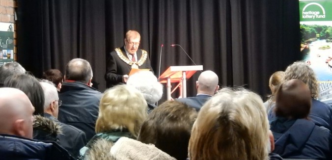 The Mayor of Barnsley addresses the attendees.