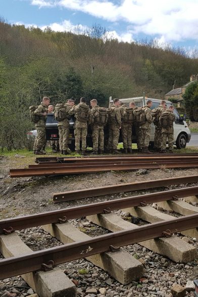 Junior soldiers from the AFC, Harrogate ready for a weekends trackwork