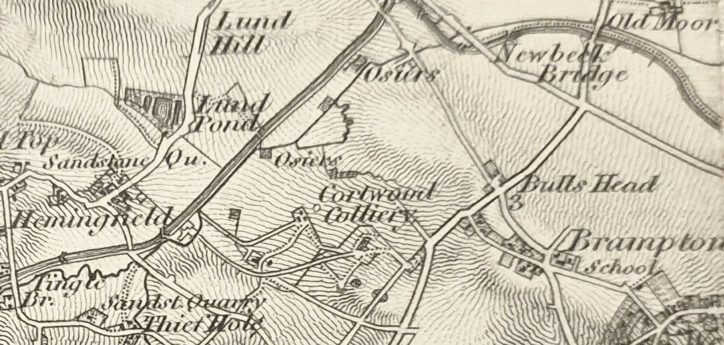 Cortwood Colliery surveyed c.1839 for the 1 inch to 1 mile [Old] Series ...