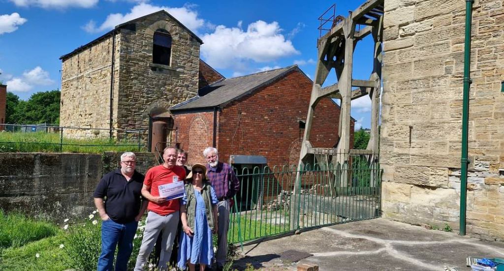 Friends of Hemingfield Colliery receive a cheque for £200 from Good Neighbours News Community Award Scheme